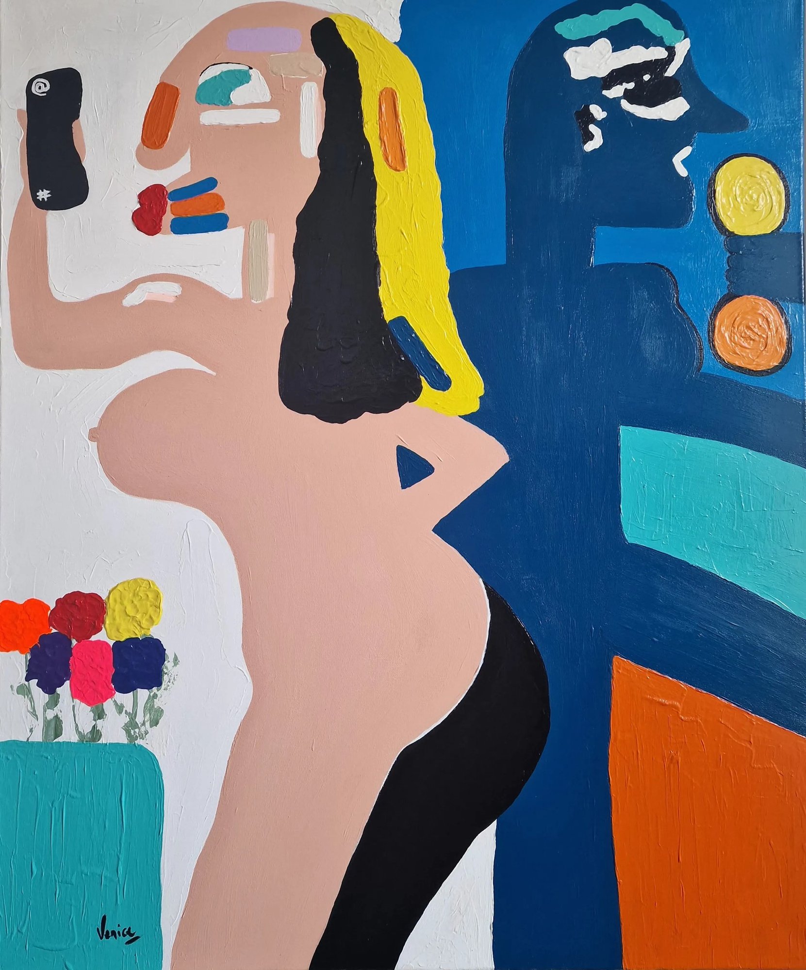 At Home, Acrylique sur toile de Venice Voisin